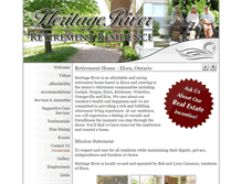 Tablet Screenshot of heritageriver.ca